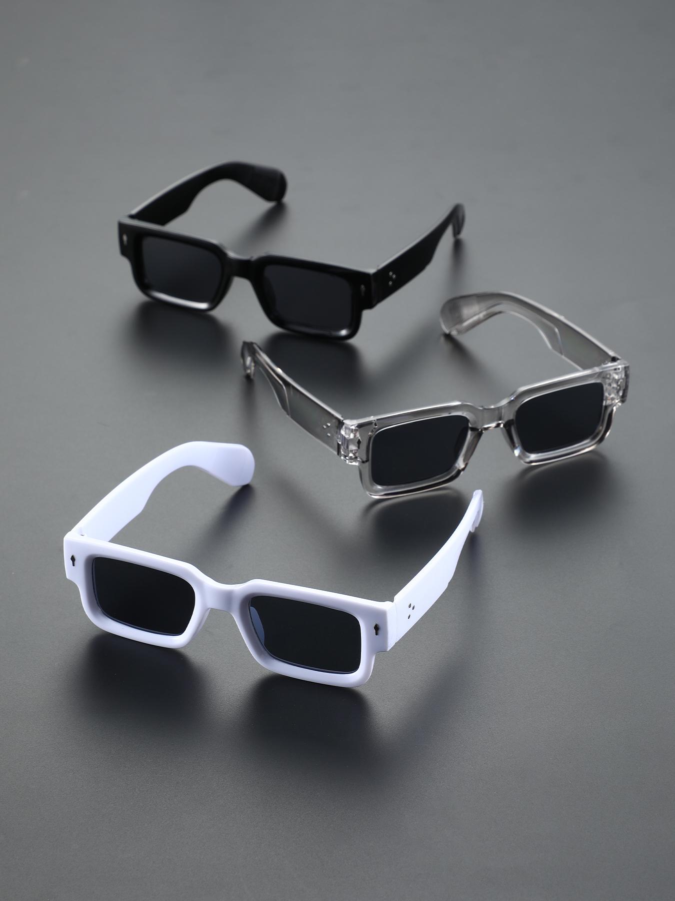 Unisex Simple Style Tinted Lens Sunglasses, Trendy Casual Sunglasses for Everyday Use, Fashion Accessories for Outdoor Activities