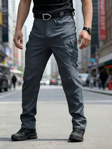 Spring & Autumn Outdoor Tactical Casual Multi-Pocket Fitted Trousers Workwear-style trousers crafted from durable, breathable fabric Quick-drying long trousers designed to carry multiple tools Ideal for outdoor professionals Pants