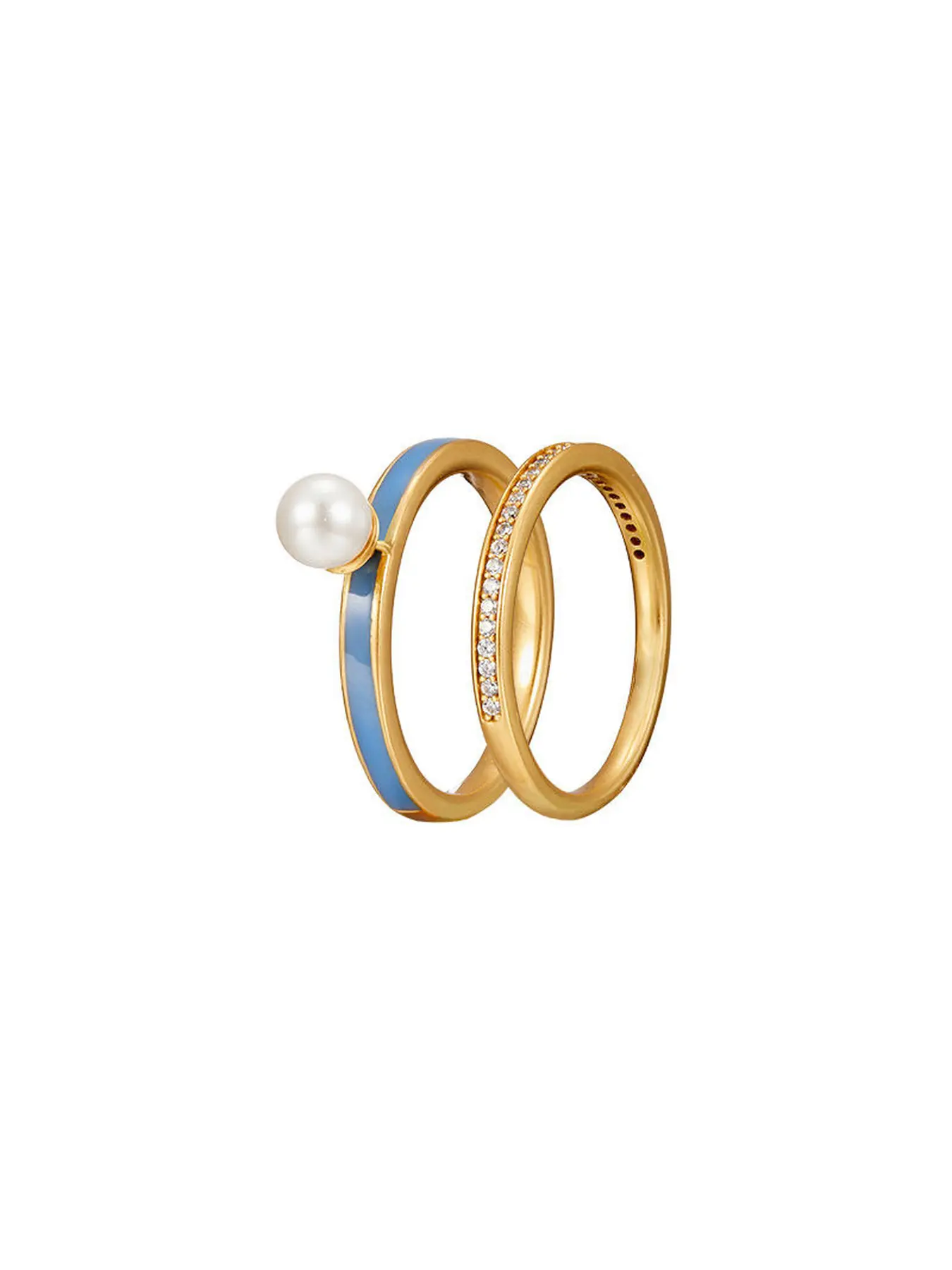 Planet Series Pearl Enamel Ring Women's Ins Minimalist Design Literary Light Luxury Retro Stackable Closed Ring