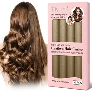 Tivlon Easy No-Iron Curling Wand (4-Piece Set): Uses physical wrapping to set curls, completely eliminating dryness and split ends caused by high heat. Provides long-lasting, natural-looking curls, and works even better when paired with styling products.