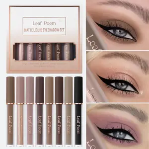 8-Shade Matte Liquid Eyeshadow Pen Kit – Velvety Mist Texture, Waterproof, Smudge-Proof for 3D Eye Definition, Smooth Blending & All-Day Hold - Essential Beauty Kit for Women, Eye Makeup, Cosmetic Sets