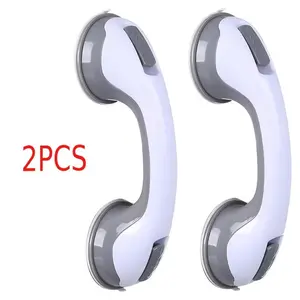 2-Pack Elderly Grab Bars for Windows, Bath Tub, Shower Railing, Suction Cup Handles, Anti-Slip, No Drilling, Modern Bathroom Safety