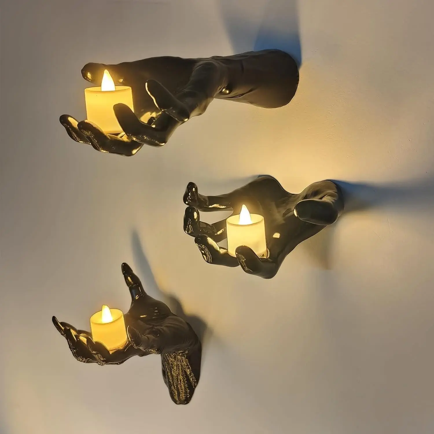 3pcs Halloween Horror Ghost Hand Props, Demon Hand Fake Hands Desktop Decorations, Spooky Halloween Decoration Accessories, Festive Decoration