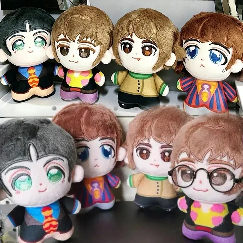 New Pop Rock Band The Fab Four Plush Pendant Mini 10cm Lennon Paul Stuffed Toy Cute George Ringo Plushie Keychain For Fans Gifts