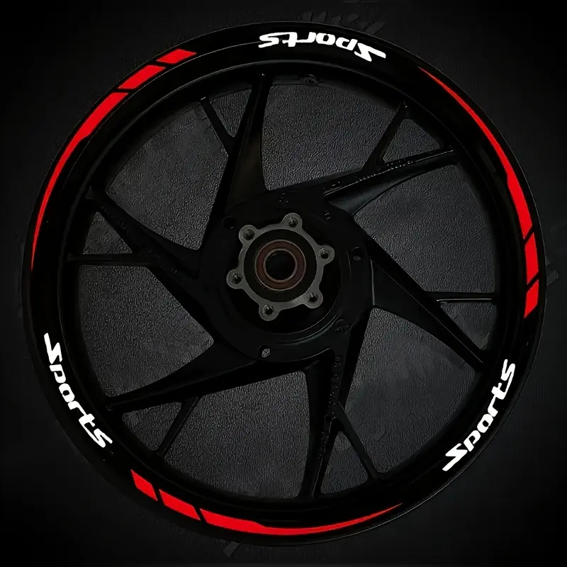 Motorcycle wheel rim stickers, reflective stickers, hub stickers, sports letter stickers, Decal, suitable for 17-21 inch wheels, reflective stickers, waterproof wheel stripe stickers, for motorcycle, bicycle and mountain bike decorative accessories