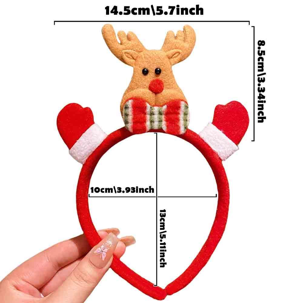 5-Pack Girls Christmas Hairbands Reindeer Snowman Santa Claus Patterns Fashionable New Year Party Headbands Hair Accessories
