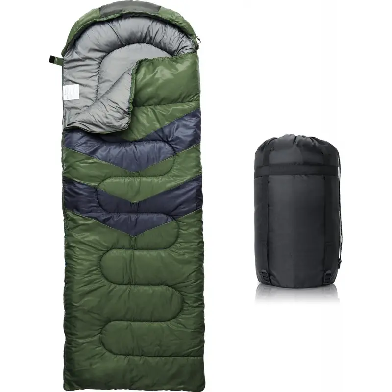 Lightweight Warm Cold Weather Sleeping Bag, Waterproof Compact Camping Sack for Adults, Boys and Girls, Portable Backpacking Equipment for Outdoor Hiking & Camping, Camping Sleeping Bags