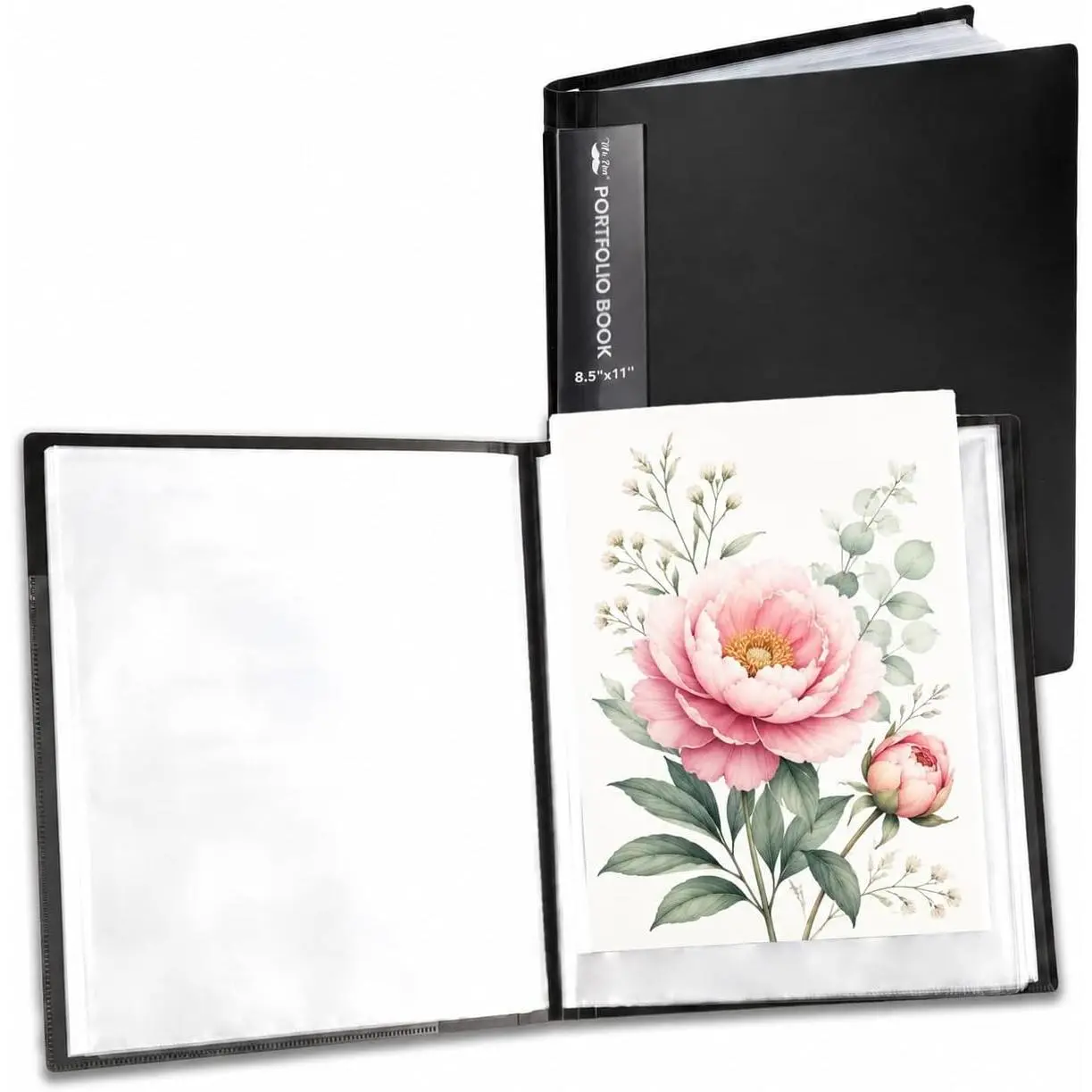 - Pocket Binder with Plastic Sleeves & Elastic Band, 10"x12" | 72 Plastic Sleeves, 144 Pages, Large Capacity Presentation Book with Clear Sheet Protectors for Art, Documents & Displays