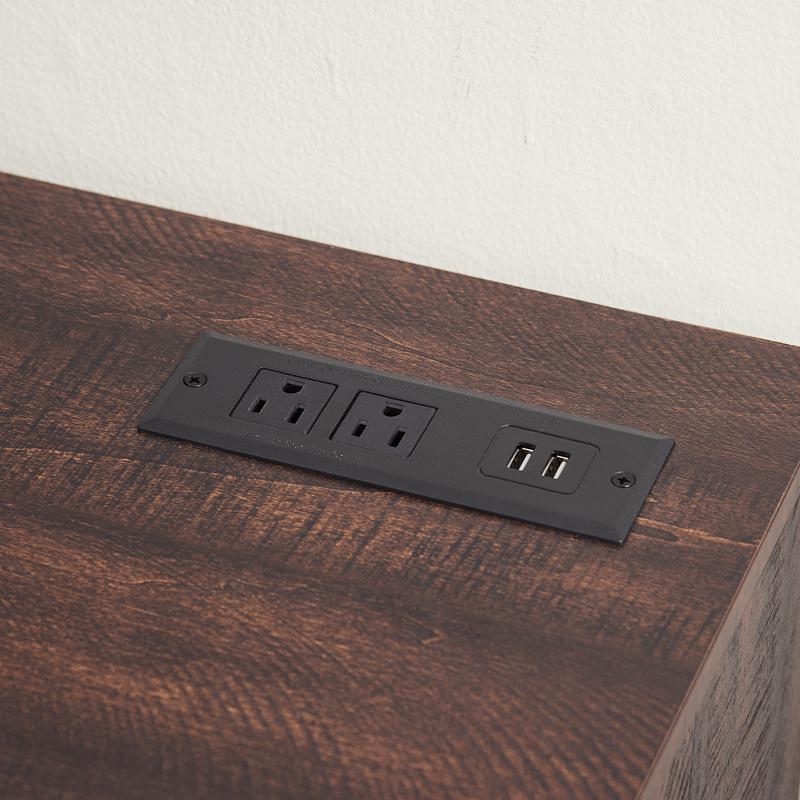 [Bellemave]TV Stand Electric Fireplace TV Stand with Glass Shelves, 3D Fireplace TV Stand with LED Lights Wood with USB Charging Outlet Modern Television Table Center for TV up to 32-62" ESP 58''W*15.5''D*24.4