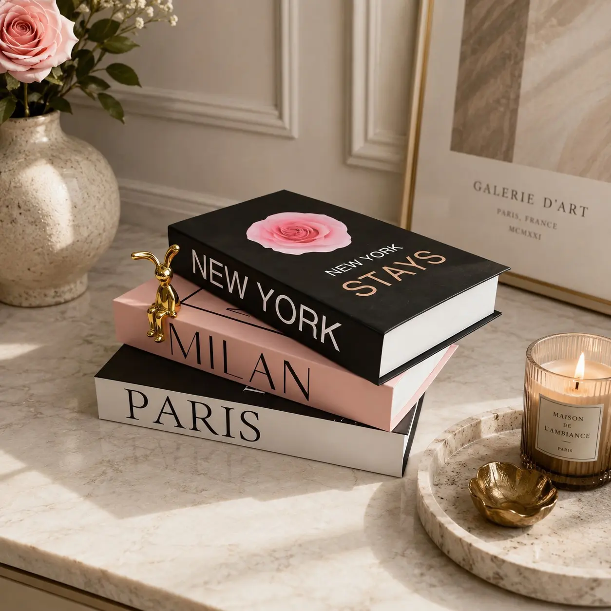 3pcs Elegant Decorative Books, High-End Realistic Paper Fake Book Ornaments, Ideal for Home Room Decoration, Photography Props, Window Displays, Interior Decoration Accessories, Decoration Items