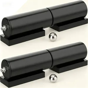 Weld On Gate Hinges 7 Inch, 2 Pack Heavy Duty Black Iron Barrel Hinge 900 lbs Capacity for Swing Door Trailer Ramp Metal Driveway Gate, Strong Load Support for Farm Ranch Industrial Use