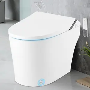 Smart Toilet, Smart Toilet with Bidet Built In, Full Function Bidet Toilet, White Instant Heating, Seat, Auto Flush & Dry, Home Bathroom Commode