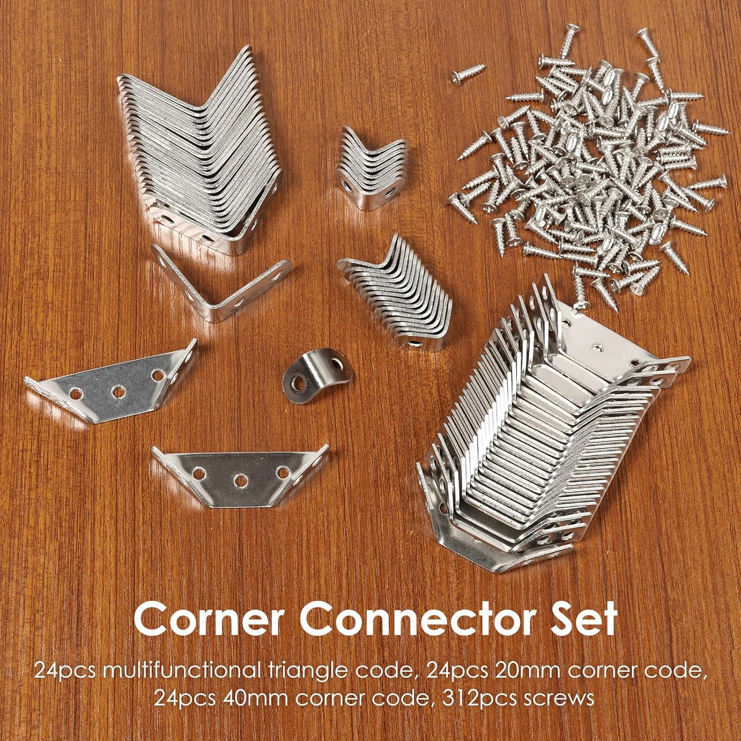72 count Corner Bracket Set, 48 count L Brackets (Small + Medium) 24 count Triangular Support Brackets with Screws Multi Use Predrilled Hole Metal Bracket Corner Brace for Drawers Cabinets Tables and Chairs 72 count Corner Bracket Set, 48 count L Brackets (Small + Medium) 24 count Triangular Support Brackets with Screws Multi Use Predrilled Hole Metal Bracket Corner Brace for Drawers Cabinets Tables and Chairs