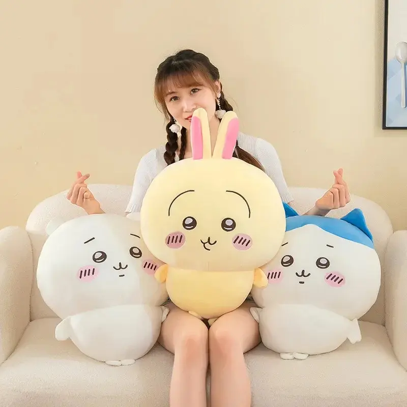 50cm Usagi Hachiware Character Plush Stuffed Toy - High-Quality Oversized Pillow, TV & Movies Themed Gift for 10-12 Years Old Girls