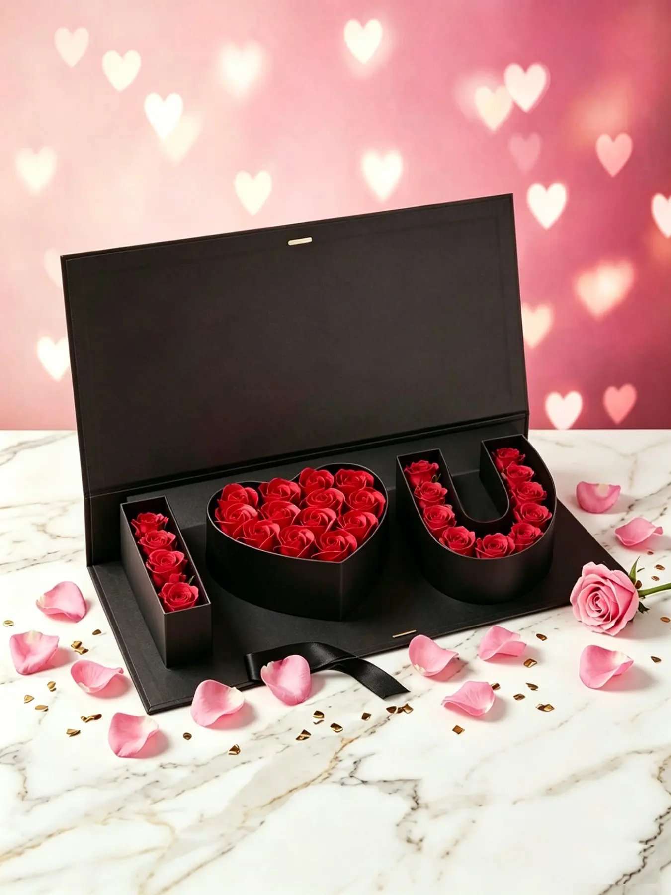 Luxury Eternal Rose Romantic Gift Box, Jewelry Case, Options, Perfect for Girlfriend Wife Mom, Wedding Anniversary Keepsake