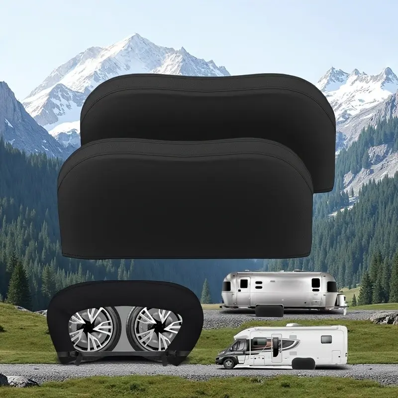 Okeeca RV Tire Covers, Wheel Covers, Dual Axle HUB Caps (2 Pack), Fits 27-30 Inch Tires, RV Accessories, Perfect for Trucks/trailers, Ideal Gift