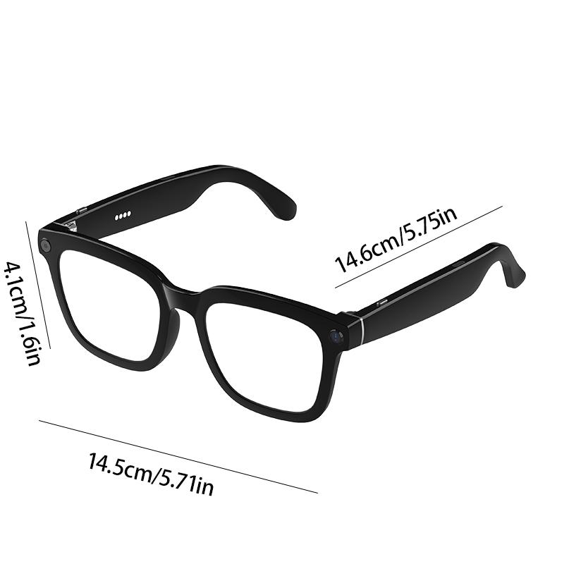 New Smart AI Multi-Functional Bluetooth Audio Glasses, Wireless Smart Glasses - 500MP HD Camera & 1080P Video Recording Function - with Image Recognition, Language Translation, Image Optimization - Dual-Mode Bluetooth & Wi-Fi Connectivity