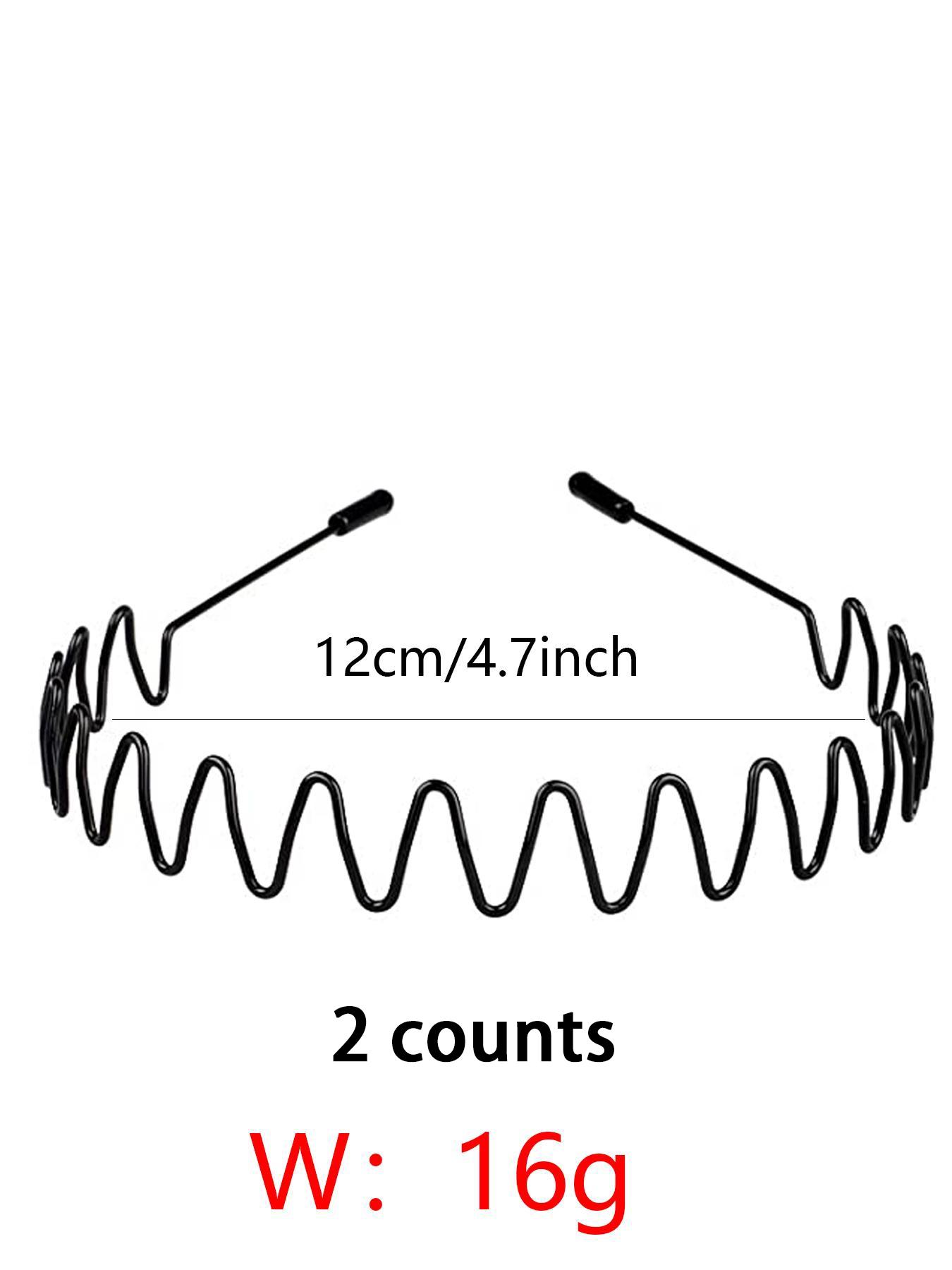 Minimalist Metal Hair Hoops, Casual Wavy Design Hair Hoops, Non Slip Hair Hoops for Outdoor Sports, Fashion Hair Accessories for Women & Men, Workout Headband