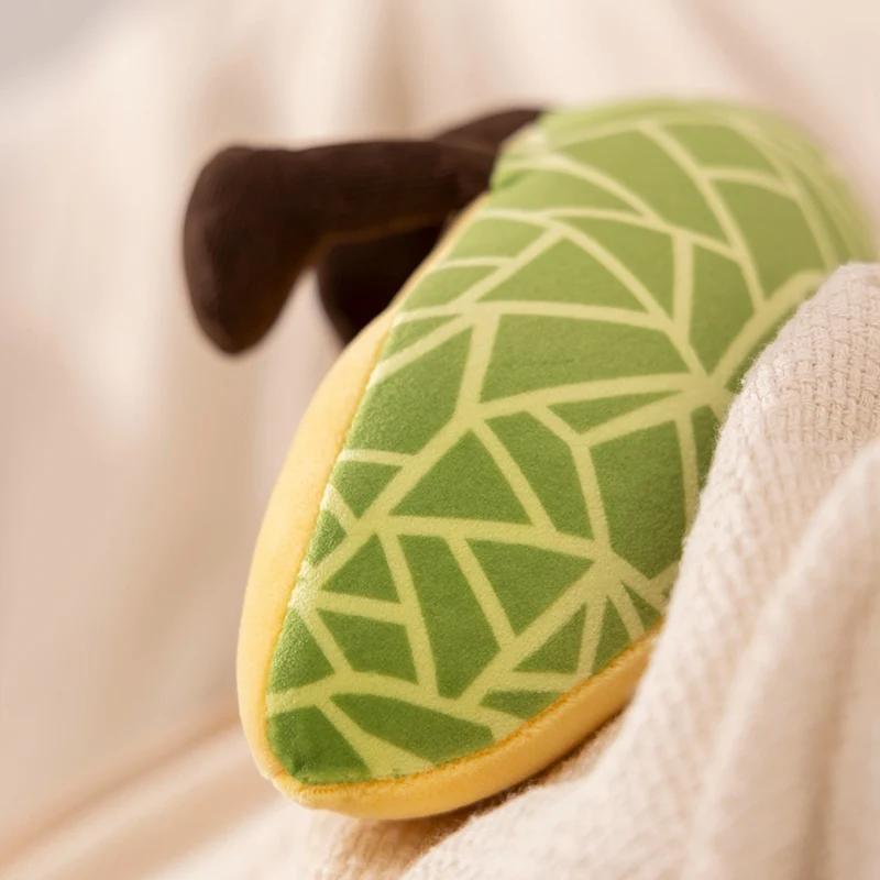 Creative Fruit Plush Toy Watermelon Durian Cantaloupe Balsam Pear Doll Stuffed Pillow Kawaii Room Decor Activity Gift