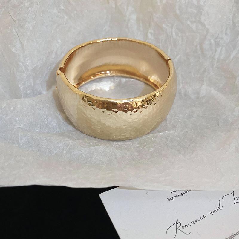 Silver Wide Cuff Bangle for Women, Minimalist Open Cuff Bracelet, Chunky Statement Jewelry for Daily Wear & Party