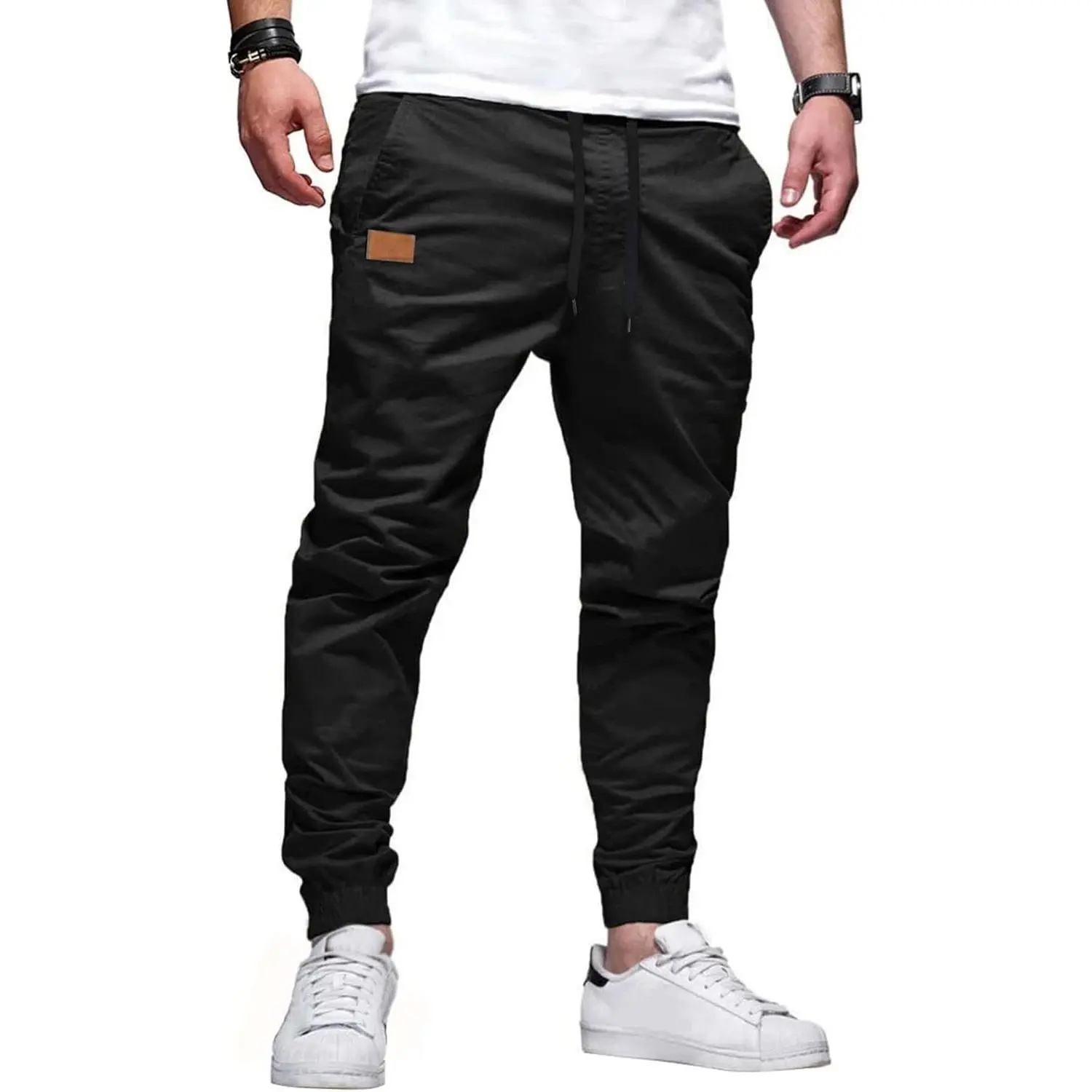Men's Cotton Stretch Twill Joggers Casual Athletic Track Pants(Gift)