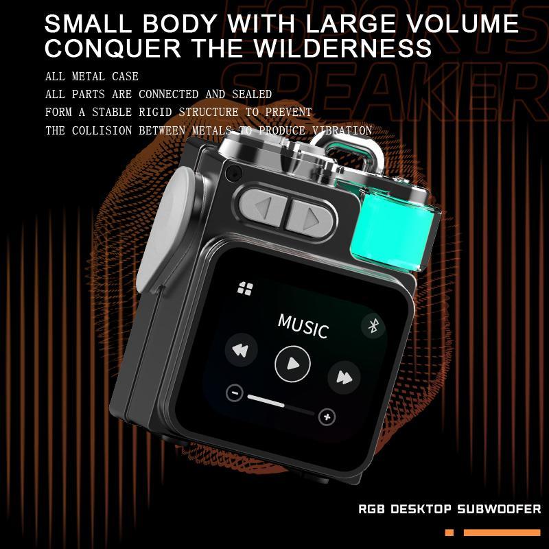 Mini Bluetooth Speaker with Touch Control 2.01 Inch LCD Screen, Volume Control, Clock Timer, Perfect Gift for Friends and Family