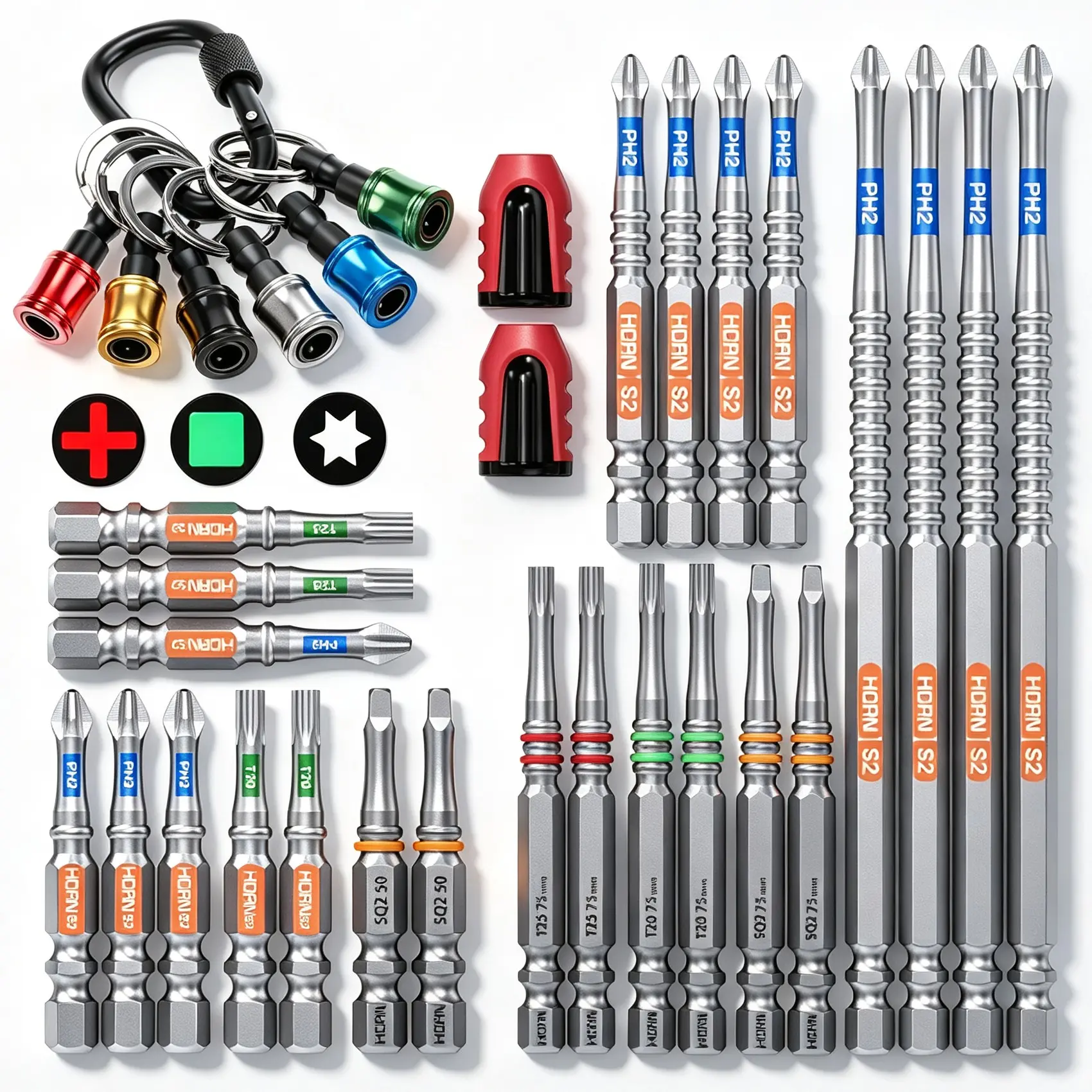 Magnetic Screwdriver Bit Set, Screwdriver Drill Bits, Replaceable Screwdriver Bits, 50mm/75mm/150mm High Strength Impact Resistant Non-slip Bit Set, Multifunctional Tool Accessories