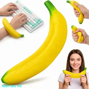 Bannana Squishy Toy, 2026 New Giant Banana Squishy Toy, Soft Jumbo Banana Squishy, PU Foam Banana Stress Relief Toy, Stress Relief Fidgets for Work and Daily Relaxation