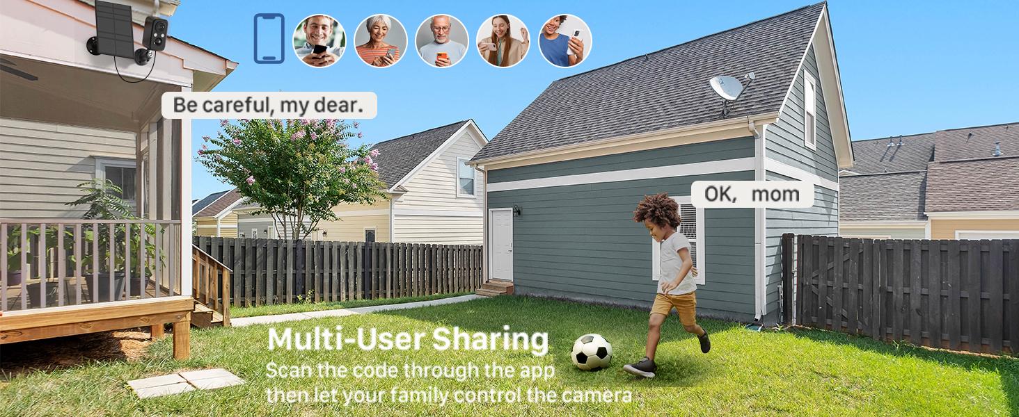 Wireless Indoor/Outdoor Home Security WiFi Camera – Solar & Battery Powered, Motion Sensor Floodlight Alarm, 2-Way Talk, 2K Color Night Vision, IP66 Waterproof Black Recording