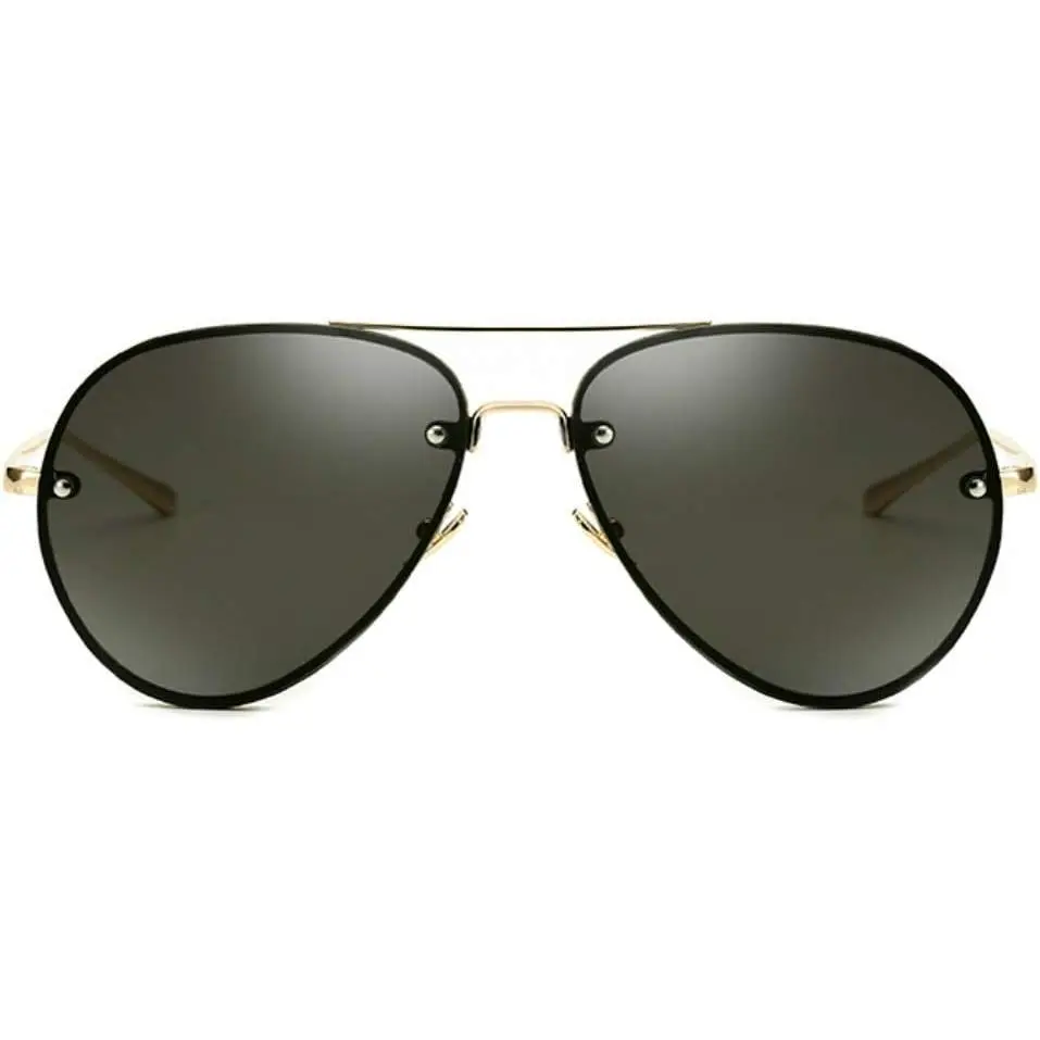 Classic  Aviator Sunglasses  Retro  Metal Frame Clear Colorful Lenses 62mm