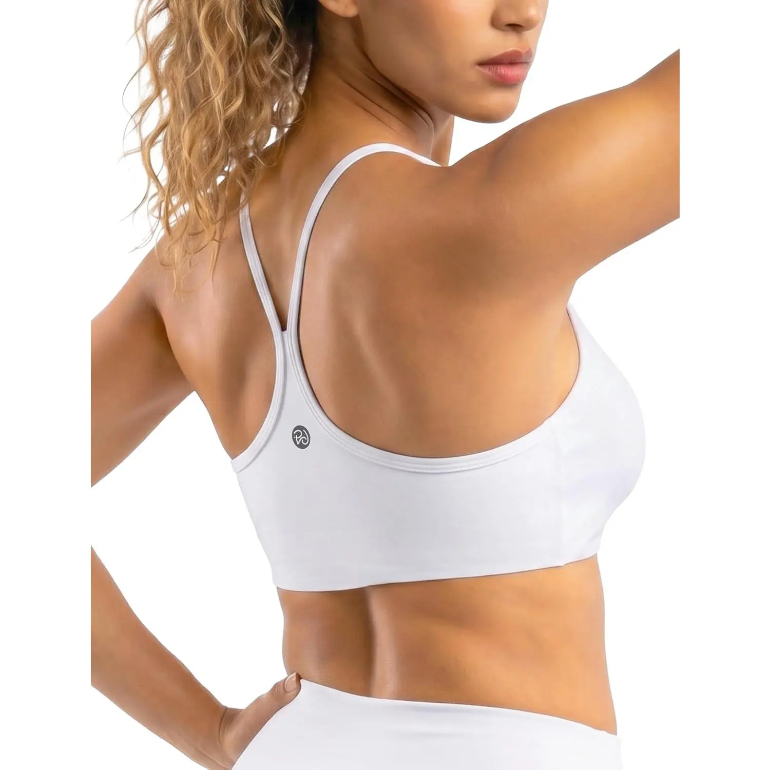 2026 RIOJOY Womens Workout Sports Bras Open Back High Support Adjustable Thin Y Straps Removable Pads Yoga Gym Sexy Bras