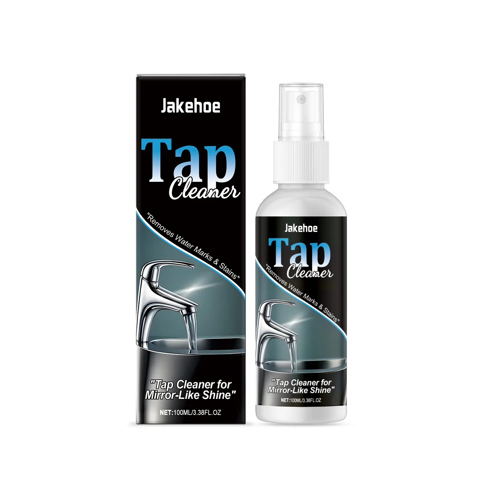 100ml Spray Stain Remover - Household Deep Cleaning Solution for Stubborn Water Stains on Steel, Glass, Toilet Surfaces with Nano Pine Formula (Single Bottle)