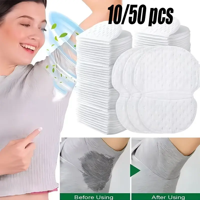 10/50 Pcs Underarm Sweat Pads, Sweat Patches, Disposable, Long-Lasting, Breathable, Invisible, Comfortable, Unisex, Ideal for Summer, Gym, Sports, Daily Use