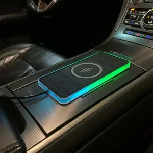Wireless Charging Pad for Car, Silicone Non Slip Charging Pad, Light Car Charger, Fast Charging Station for Samsung, Wireless Mobile Charger, Car Gadgets