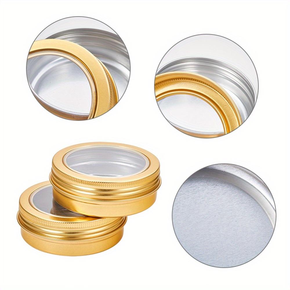 For Home Storage, Travel Organization & DIY Crafts, Classification Storage Solution, Gold Round Plastic Storage Jars, Transparent Window Lid Stackable, Effortlessly Handle Small Item Classification Storage, 14 Pack For Home Storage, Travel Organization & DIY Crafts, Classification Storage Solution, Gold Round Plastic Storage Jars, Transparent Window Lid Stackable, Effortlessly Handle Small Item Classification Storage, 14 Pack