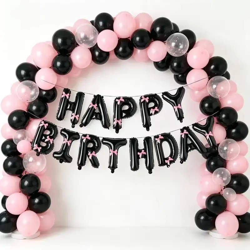 Letter Bow Balloon Set, Birthday Party Balloons, Baby Baptism Balloons, Versatile for Various Parties and Events, Balloon Letters