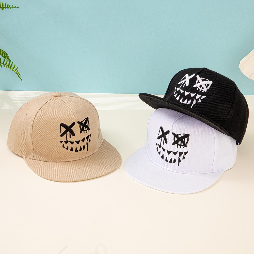 2026 New Cross-Border Hip Hop Flat Bill Baseball Cap Funny Halloween Pumpkin Ghost Devil Hat for Street Dance Outdoor