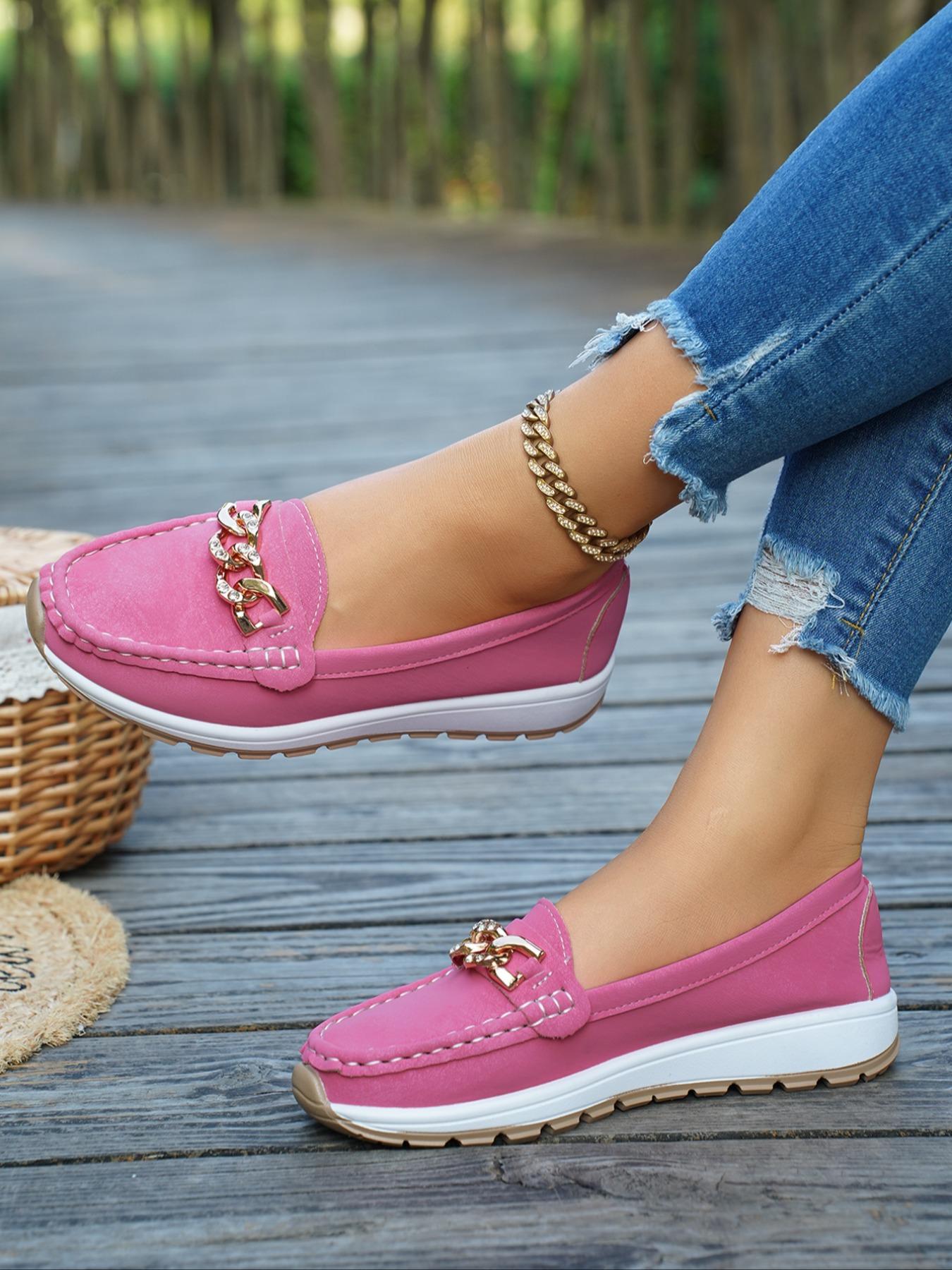 Women's Fashionable Solid Color Slip on PU Leather Loafers, Casual Comfortable Shoes for Daily Wear, Lightweight Breathable Shoes for All Seasons, Girl