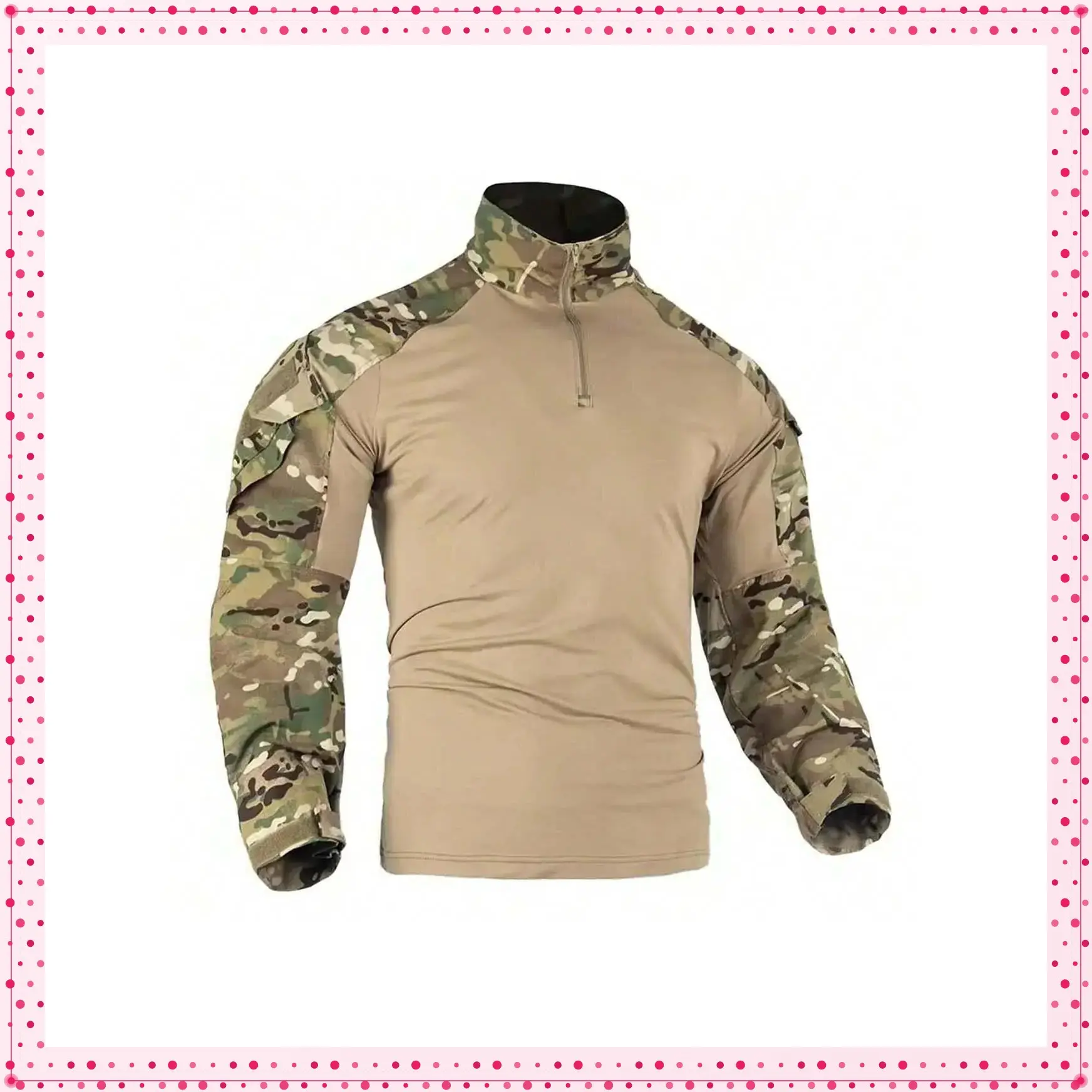 Tactical For Men G camouflage combat long sleeved BDU military / zipper pocket slim fit outdoor shirtGift