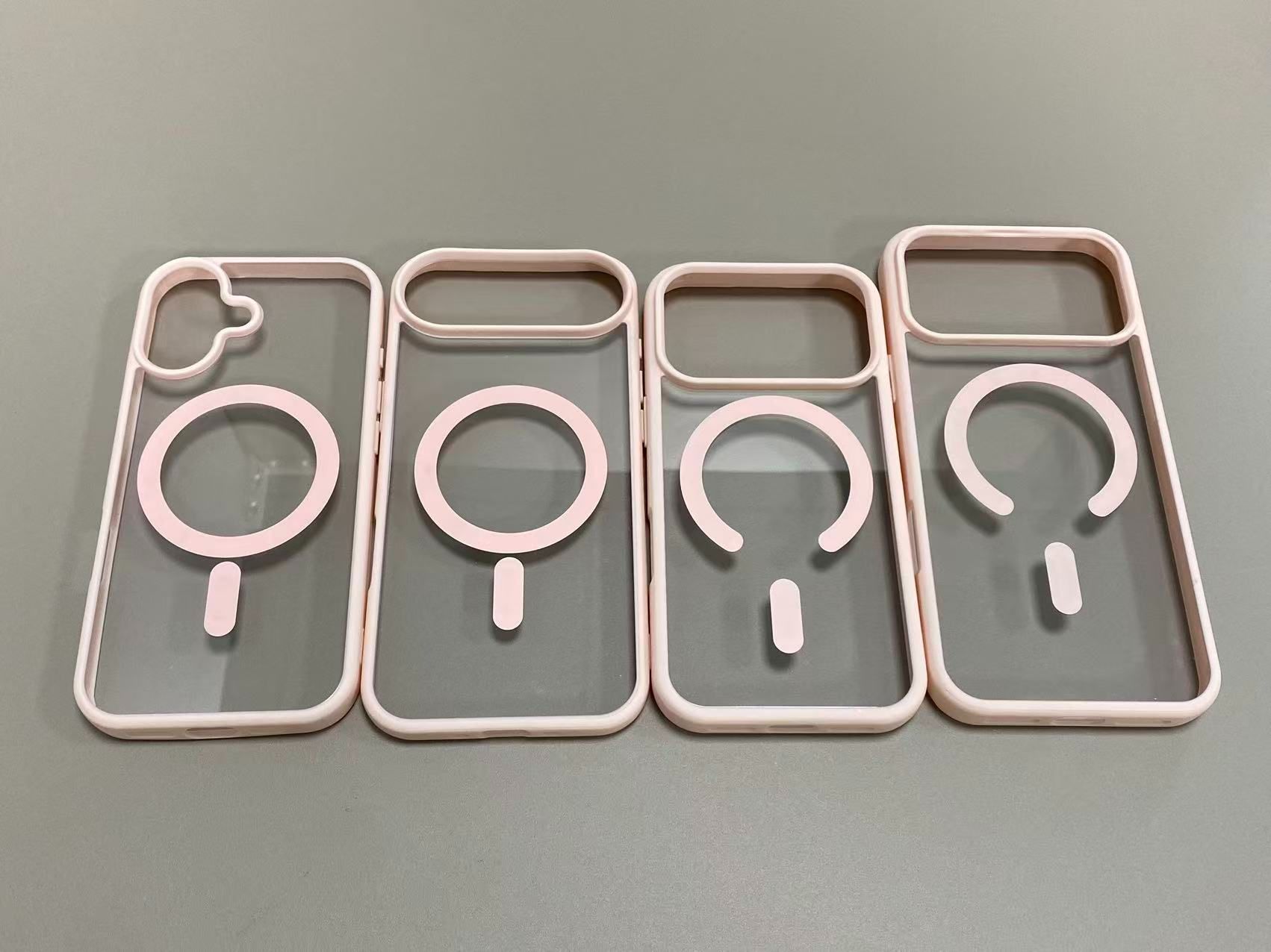 Mushroom Pattern Large Hole Frosted TPU Frame Suitable For IPhone 17 Air/16 15 14 13 12 Pro Max/17 16 15 14 Plus X/Xs Max, Suitable For Samsung S22 S23 S24 S25 Ultra/Plus/FE/+ Acrylic Transparent Wireless Charging Anti Drop