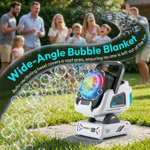 2026 Upgrade Remote Bubble Machine, Auto Rotate + RGB Lights, 1800mah Battery, Type-C Charging, Kids Party Gift, Includes Bubble Solution