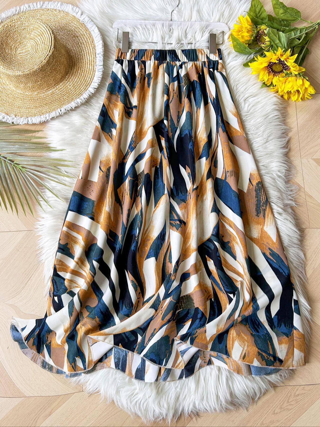 Women's Skirt, Elegant Fashion Casual Skirt for Daily Outdoor Wear, Women's Bottoms for Spring & Fall