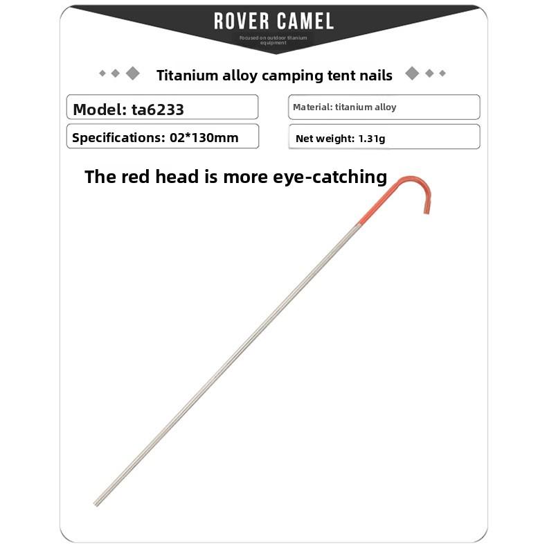 Titanium Tent Pegs Outdoor Camping Ground Nails for Sand & Gravel Terrains Heavy Duty Tent Stakes