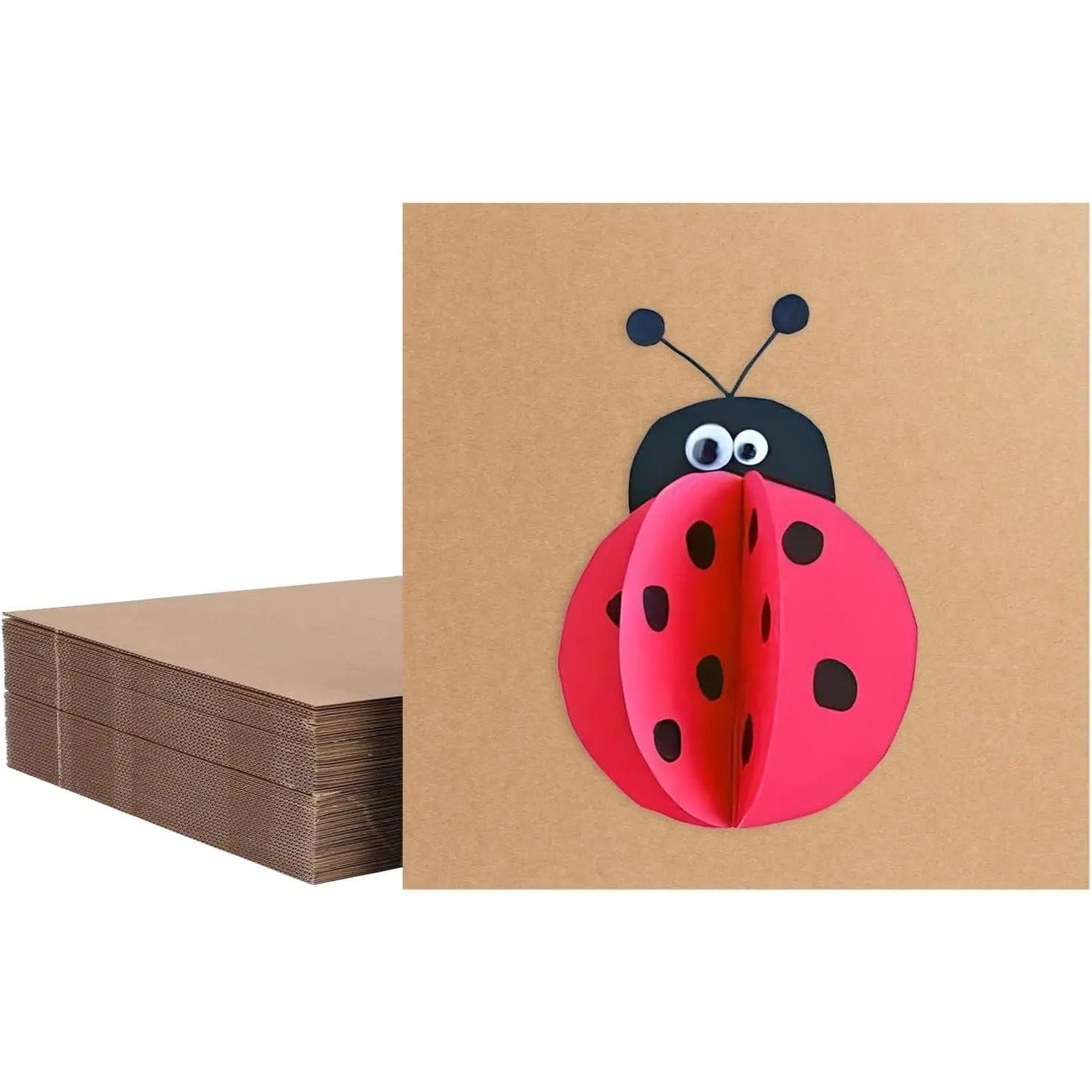 50 Pack Corrugated Cardboard Sheets 12X12 Inch Brown Cardboard Squares Flat Packing Inserts for Shipping, Mailing and DIY Crafts