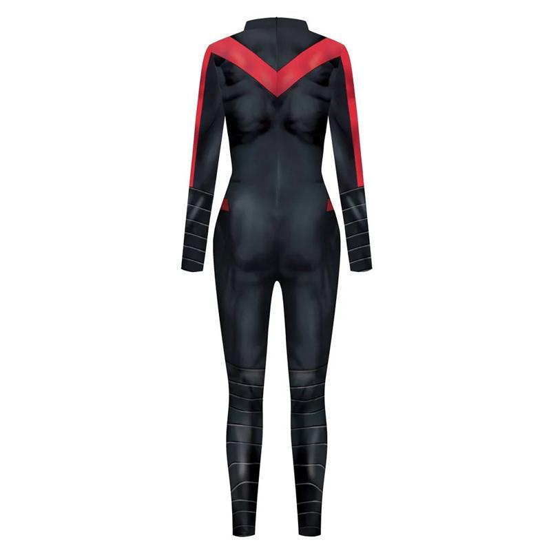 Halloween Female Nightwing Cosplay Costume Dick Grayson Jumpsuit Mask Kids Adults Girls Woman Superhero Catsuit Zentai Bodysuit