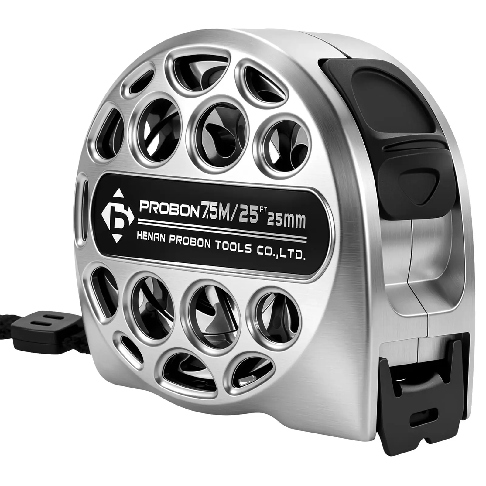 25ft Heavy-Duty Stainless Steel Tape Measure - Double-Scale, Waterproof, Rustproof Retractable Ruler with Feet/Meters Markings for Construction & Woodworking (Silver)