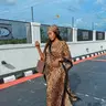 Boho Style Women's Elegant Leopard Print Long Robe Set, Long Dress + Headscarf Scarf Hairband, Daily Beach Vacation Sun Protection Lightweight Wrap