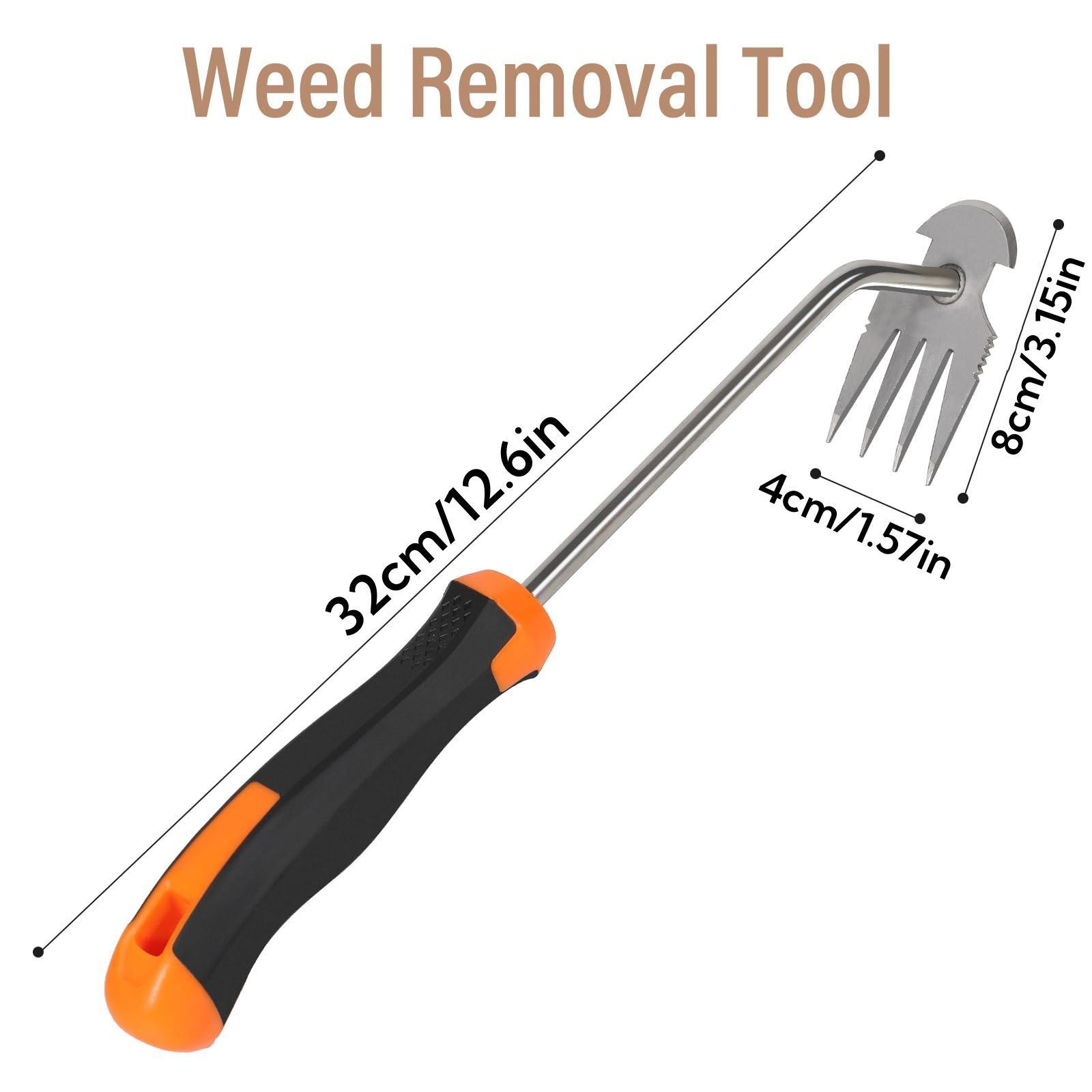 Garden Weeder Tool, Portable Garden Weeder Tool, Manganese Steel Weed Puller Tool, Hand Weeder Puller for Vegetable Gardening Backyard Farm Planting, Handle