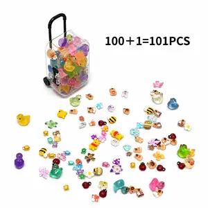 A set of 101 decorative ornaments featuring 8 styles of luminous mini resin animals. These glowing decorations shine in the dark and are perfect for fairy gardens, dollhouses, miniature landscapes and more. They are an ideal choice for holiday gifts.