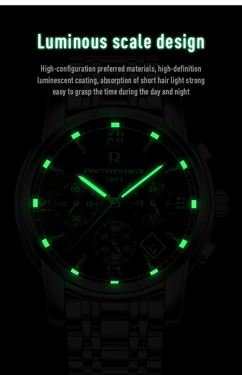 Men's Luxury Two-Tone Gold Silver Chronograph Quartz Watch - Stainless Steel Wristwatch with Date, Roman Numerals, Subdials, Elegant Business Dress Watch, Perfect Gift for Husband Dad Boyfriend